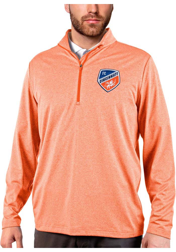 Antigua FC Cincinnati Mens Rally 2.0 Long Sleeve 1/4 Zip Pullover