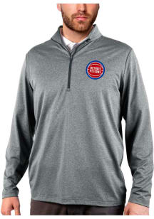 Antigua Detroit Pistons Mens Charcoal Rally 2.0 Long Sleeve 1/4 Zip Pullover