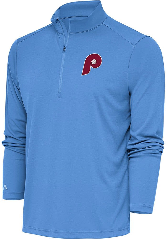 Antigua Apparel / Men's Philadelphia Phillies Light Blue Quarter-Zip  Pullover