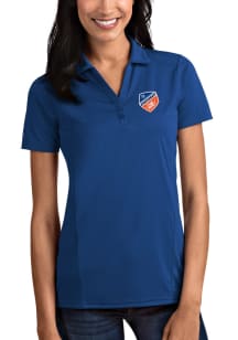 Antigua FC Cincinnati Womens Blue Tribute Short Sleeve Polo Shirt