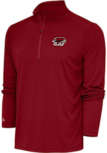 Antigua Saint Josephs Hawks Mens Red Tribute Long Sleeve Qtr Zip Pullover