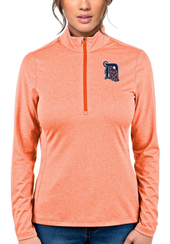 Antigua Detroit Tigers Orange Victory Long Sleeve Full Zip Jacket, Orange, 65% Cotton / 35% POLYESTER, Size M, Rally House