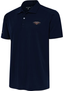 Antigua New Orleans Pelicans Mens Navy Blue Tribute Short Sleeve Polo