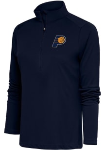 Antigua Indiana Womens Navy Blue Tribute 1/4 Zip Pullover