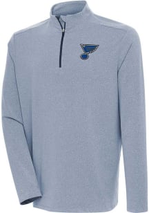 Antigua St Louis Blues Mens Navy Blue SWING SET Long Sleeve 1/4 Zip Pullover
