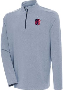 Antigua St Louis City SC Mens Navy Blue SWING SET Long Sleeve 1/4 Zip Pullover