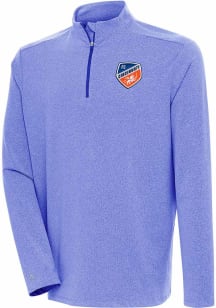 Antigua FC Cincinnati Mens Blue SWING SET Long Sleeve 1/4 Zip Pullover