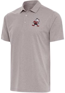 Antigua Cleveland Browns Mens Brown SCORE Short Sleeve Polo