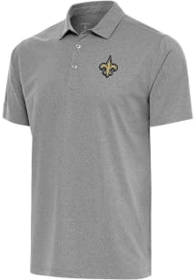 Antigua New Orleans Saints Mens Black SCORE Short Sleeve Polo