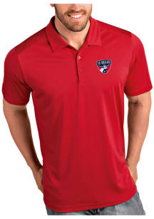 Antigua FC Dallas Mens Red TRIBUTE Short Sleeve Polo