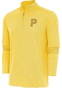 Antigua Pittsburgh Pirates Mens Gold Hunk Long Sleeve 1/4 Zip Pullover