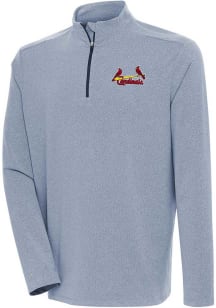 Antigua St Louis Cardinals Mens Navy Blue Swing Set Long Sleeve 1/4 Zip Pullover