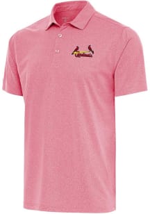 Antigua St Louis Cardinals Mens Red Score Short Sleeve Polo
