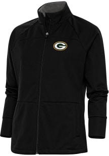Antigua Green Bay Packers Womens Black Links Medium Weight Jacket