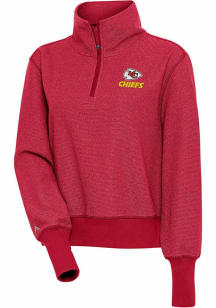 Antigua Kansas City Chiefs Womens Red Upgrade 1/4 Zip Pullover