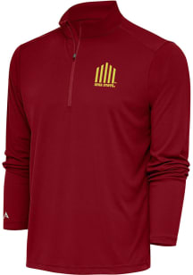 Antigua Iowa State Cyclones Mens Red Tribute Long Sleeve 1/4 Zip Pullover