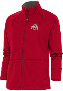 Antigua Ohio State Buckeyes Womens Red Links Medium Weight Jacket
