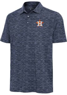 Antigua Houston Astros Mens Navy Blue Static Watercolor Short Sleeve Polo