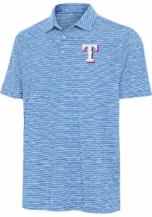 Antigua Texas Rangers Mens Light Blue Static Watercolor Short Sleeve Polo