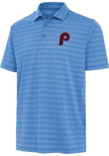 Antigua Philadelphia Phillies Mens Light Blue Urge Tonal Short Sleeve Polo