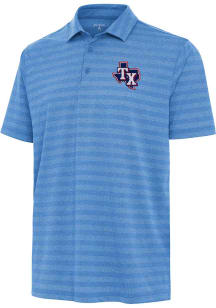 Antigua Texas Rangers Mens Light Blue Urge Tonal Short Sleeve Polo