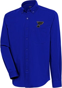 Antigua St Louis Blues Mens Blue FLIGHT Long Sleeve Dress Shirt