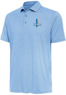 Antigua Detroit Lions Mens Light Blue Scheme Short Sleeve Polo