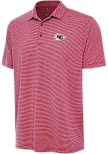 Antigua Kansas City Chiefs Mens Red Scheme Short Sleeve Polo