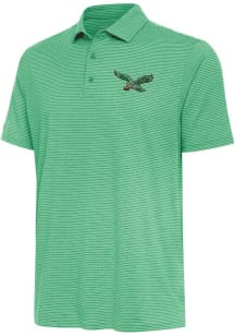 Antigua Philadelphia Eagles Mens Kelly Green Retro Scheme Short Sleeve Polo