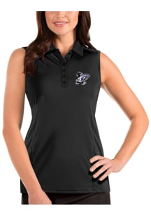 Womens K-State Wildcats Black Antigua Tribute Polo Shirt