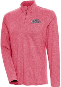 Antigua STL Cardinals Womens Red Confront 1/4 Zip Pullover