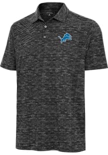 Antigua Detroit Lions Mens Black Static Watercolor Short Sleeve Polo