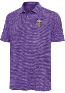 Antigua Minnesota Vikings Mens Purple Static Watercolor Short Sleeve Polo