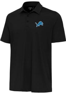 Antigua Detroit Lions Mens Black Whirl Short Sleeve Polo