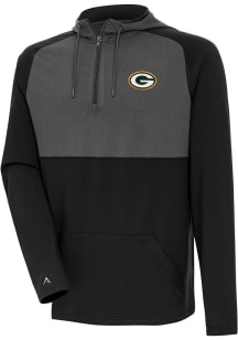 Antigua Green Bay Packers Mens Black Fearless Sand Hood