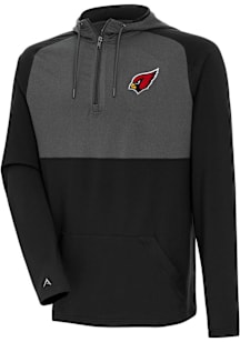 Antigua Arizona Cardinals Mens Black Fearless Sand Long Sleeve Lightweight Hoodie