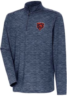 Antigua Chicago Bears Mens Navy Blue Determined Watercolor Long Sleeve Qtr Zip Pullover