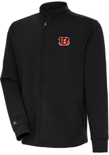 Antigua Cincinnati Bengals Mens Black Dunk Honeycomb Track Jacket