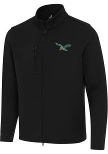 Antigua Philadelphia Eagles Mens Black Retro Objection Light Weight Jacket