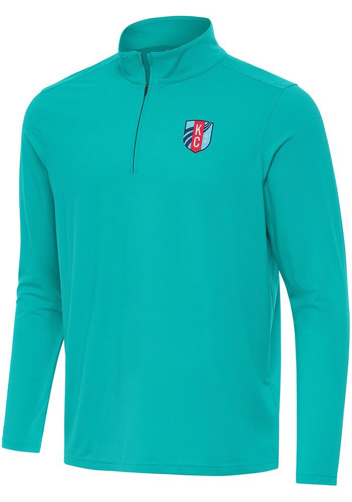 Antigua KC Current Mens TEAL Intent Pullover - 32314830