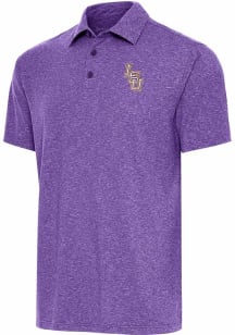 Antigua LSU Tigers Mens Purple Par 3 Short Sleeve Polo