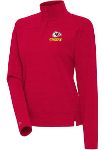 Antigua Kansas City Chiefs Womens Red Connection Qtr Zip