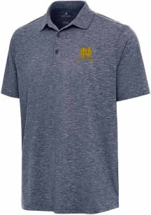 Antigua Notre Dame Fighting Irish Mens Navy Blue Par 3 Short Sleeve Polo