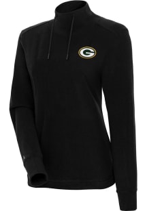 Antigua Green Bay Packers Womens Black Moment Crew Sweatshirt