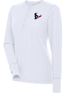 Antigua Houston Texans Womens White Explore LS Tee