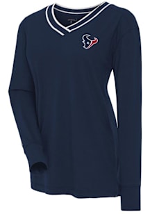 Antigua Houston Texans Womens Navy Blue Symbolic LS Tee