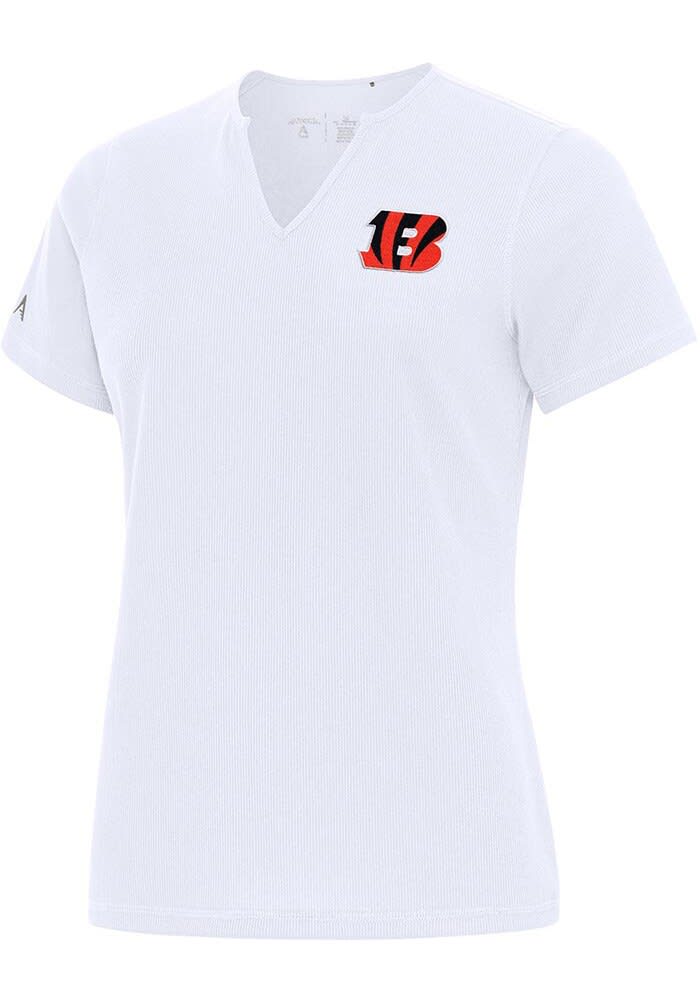 Antigua Cincinnati Bengals Womens White Traveler Short Sleeve T-Shirt