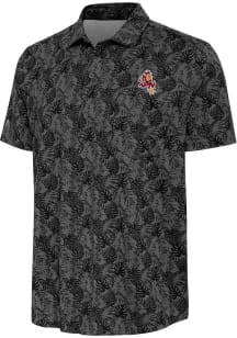 Antigua Arizona State Sun Devils Mens Black Tampa Short Sleeve Dress Shirt