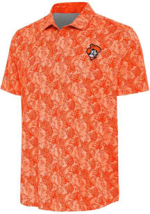 Antigua Oklahoma State Cowboys Mens Orange Tampa Short Sleeve Dress Shirt
