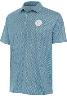 Antigua Chicago Cubs Mens Blue Perch Short Sleeve Polo